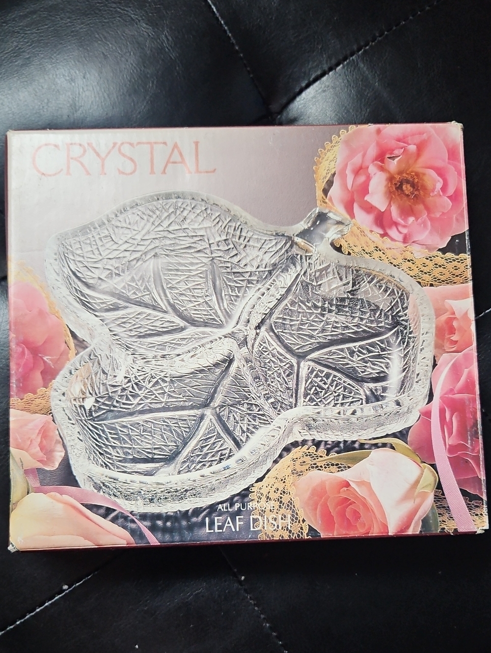 Alco All Purpose Crystal Leaf Serving Dish